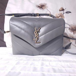 SAINT LAURENT Small Loulou Leather Shoulder Bag